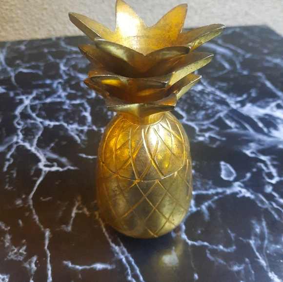 Decorative Brass Pineapple Container/Box - Picture 2 of 7